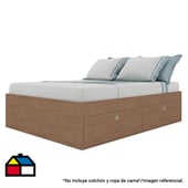 HOGA - Cama 2 plazas con 4 puertas montana 42x153x192 cm