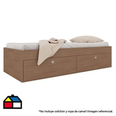 HOGA - Cama 1 plaza con 4 puertas montana 42x192x93 cm