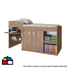 HOGA - Cama multifuncional lolo montana 109x193x93 cm.