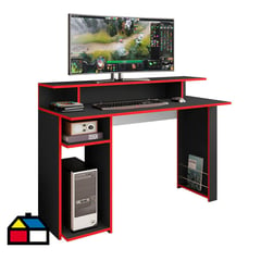 HOGA - Escritorio gamer inspire negro 89x120x54 cm