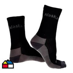 ALASKA - Pack 5 calcetines negro classic algodón.