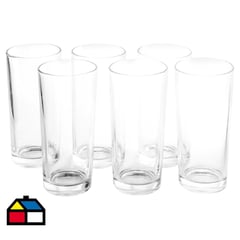 CASA BONITA - Juego de 6 vasos económicos 250 ml.