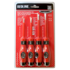 REDLINE - Set atornilladores con tester paleta/cruz 3 y 4 mm