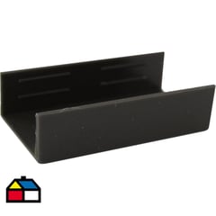 GRANTT - Accesorio canaleta 20x10 mm café unión plana, 2 unidades