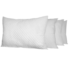 ZEE DREAMS - Pack de 4 Almohadas Premium de Poliéster para Dormir 50x50 cm