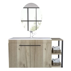 TUHOME - Combo mueble de lavamanos flotante + espejo