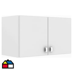 TECNOMOBILI - Repisa armario con puertas para pared blanco 45 x 63 x 31cm