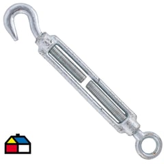 FIXSER - Tensor gancho-ojo 3/8" acero gris