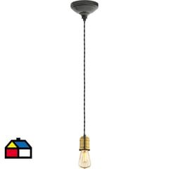 EGLO - Lámpara colgante acero negro dorado E27 1X60W