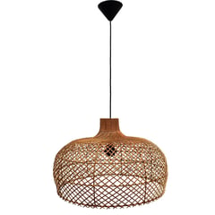 WICKER LAMP CHILE - Lámpara colgante mimbre nehuen ii café