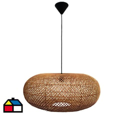 WICKER LAMP CHILE - Lámpara colgante mimbre lihuen ii café