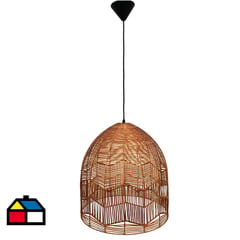 WICKER LAMP CHILE - Lámpara colgante mimbre calquin café