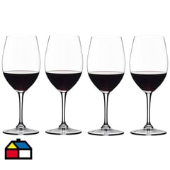 RIEDEL - Set copas vino tinto cristal 400 cc 4 piezas