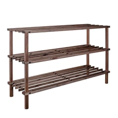 IMPORTADORA USA - Rack zapatero madera con 3 niveles 28x63x26,5 cm