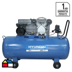 HYUNDAI - Compresor de aire 3 HP 200 L