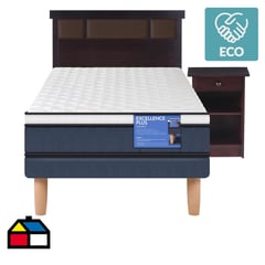 CIC - Cama europea excellence plus 1 plaza + muebles