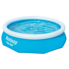 BESTWAY - Set piscina borde inflable 305x76 cm + bomba