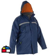 FG SAFETY - Parka térmica azul con gorro XL