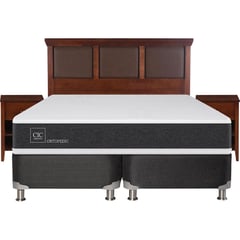 CIC - Box spring new ortopedic b5 black king + muebles