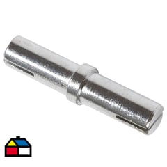 METALHSA - Unión para tubo de cortina 12 mm Plateado