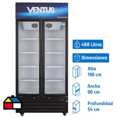 VENTUS - Visi cooler 488 litros lg-550tc