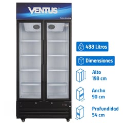 VENTUS - Visi cooler 488 litros lg-550tc