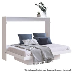 HOGA - Cama plegable horizontal 2 plazas 158x196x154 cm