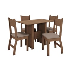 HOME MOBILI - Juego de Comedor 4 sillas 77x108x68 cm