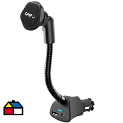 DAIRU - Soporte celular universal cargador 12V USB QC3 ajustable