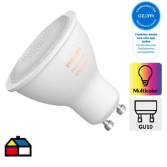 PHILIPS HUE - Ampolleta inteligente HUE GU10 5,7W Bluetooth luz multicolor