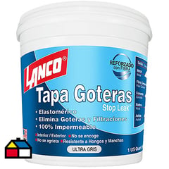 LANCO - Tapagoteras acrílico gris 1 galón