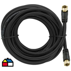 MACROTEL - Cable coaxial c/term f negro 15 m