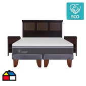 CIC - Cama europea ortopedic advance king + muebles