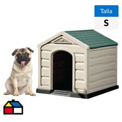 RIMAX - Casa para perros 68x61x58,5 cm techo verde pequeña