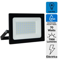 HALUX - Reflector 70W Luz Fria Negro