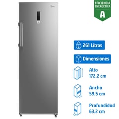 MIDEA - Freezer Vertical 227 Litros Silver MFV-2400S312FW