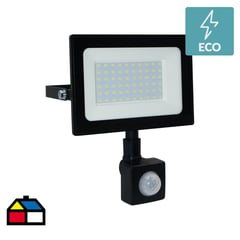 HALUX - Reflector 50W Luz Fria Negro con Sensor