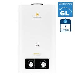 MADEMSA - Calefont Gas Licuado 7 Litros Tiro Natural Ionizado