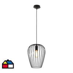 EGLO - Lámpara colgante acero negro E27 1X60W