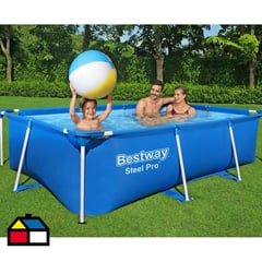 BESTWAY - Piscina estructural rectangular 259x170x61 cm