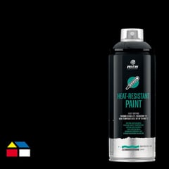 MONTANA COLORS - Pintura Resistente Altas Temperaturas Spray Mate Negro 400ml