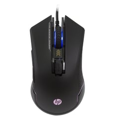 HP - Mouse alámbrico gamer negro