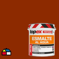 TOPEX - Esmalte al agua pro 2000 semibrillo rojo colonial 1gl