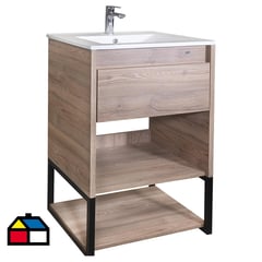 KLIPEN - Mueble vanitorio 62x46,5x87 cm miel