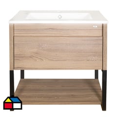 KLIPEN - Mueble vanitorio 71x46,5x57 cm miel