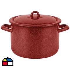 FANTUZZI - Olla 20 cm 4 l acero carbonico rojo