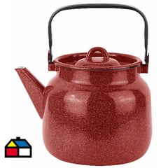 FANTUZZI - Tetera acero carbonico 3,5 l rojo