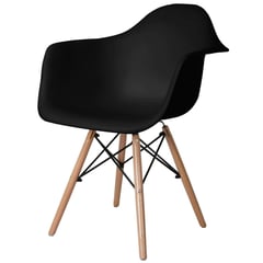 JUST HOME COLLECTION - Silla negra 1 pz Negro