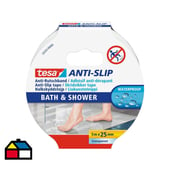 TESA - Antideslizante baño 5m x 25mm blanco