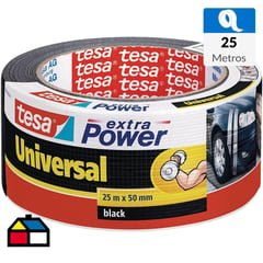 TESA - Duct tape extra power 25m x 48mm negro